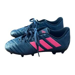 Adidas Nemeziz 17.4 Soccer Cleats Youth Size 5.5 Navy Pink Firm Ground FG Shoes